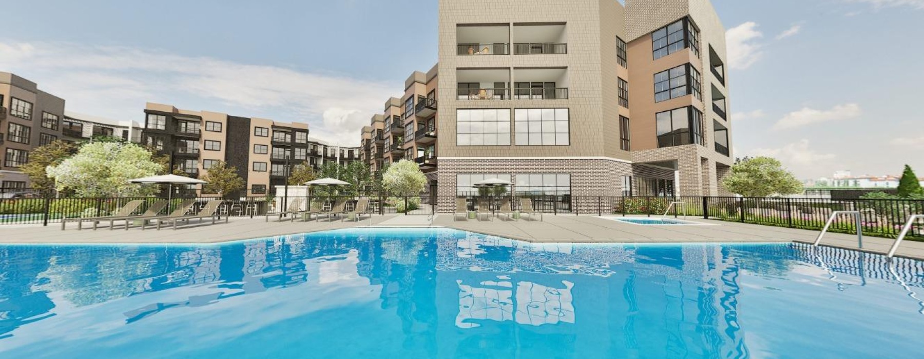 waterfront pool at The August