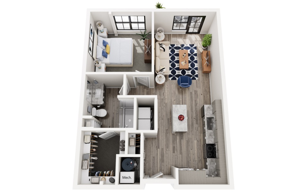 Sea Haven - 1 bedroom floor plans layout with 1 bathroom and 735 square feet Sea Haven - 1 bedroom floor plans layout with 1 bathroom and 735 square feet