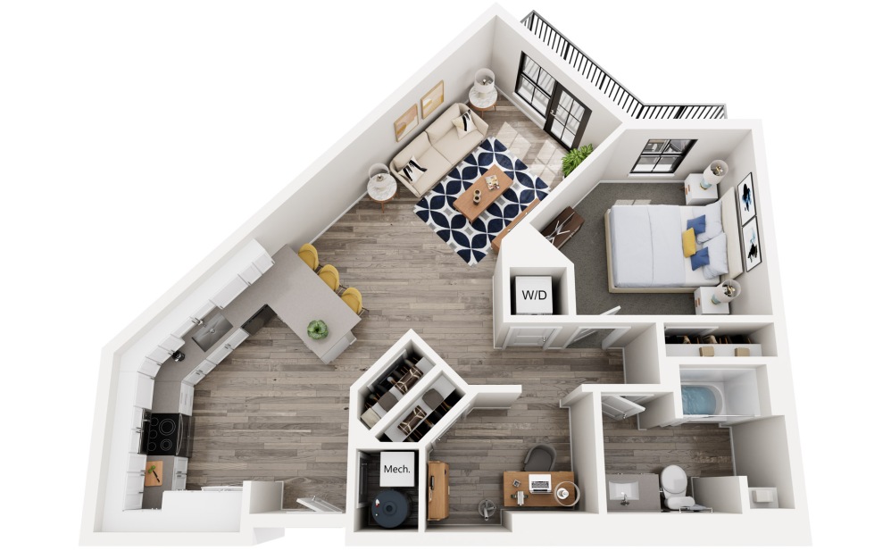 Still Tide - 1 bedroom floor plans layout with 1 bathroom and 865 square feet Still Tide - 1 bedroom floor plans layout with 1 bathroom and 865 square feet