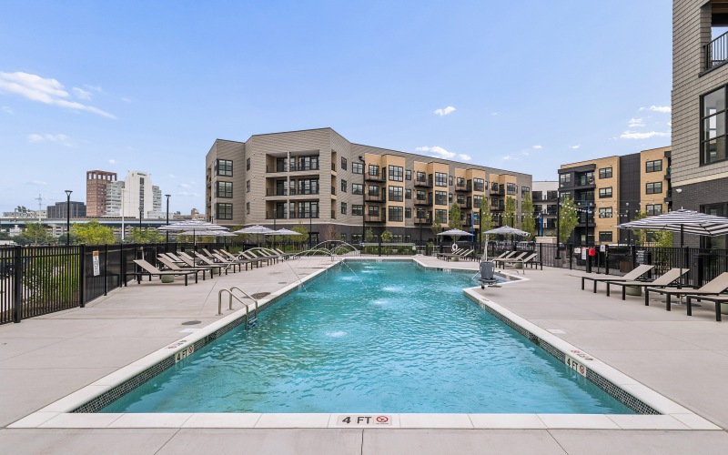 Resort-style swimming pool